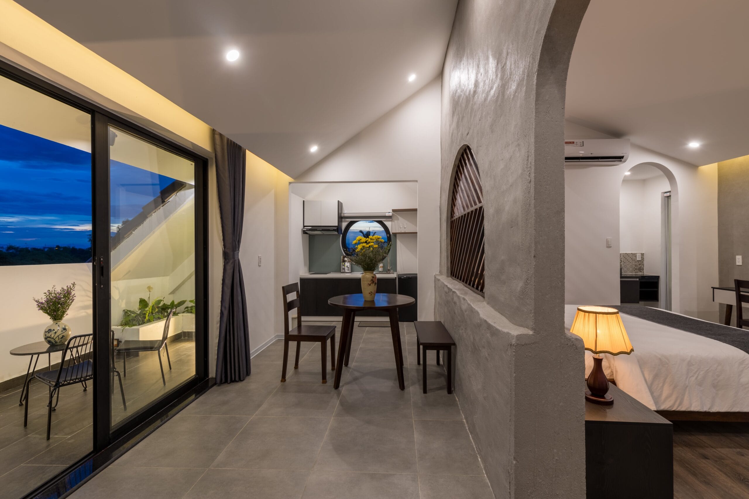 Hoi An studio apartment with kitchen interior